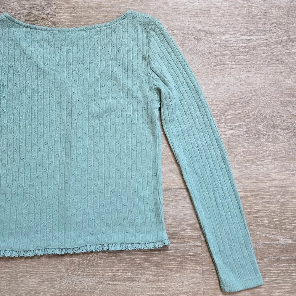Vila Visima Button-Up Knit Cardigan Light Green Size XS Amsterdam, Europe. NWOT
